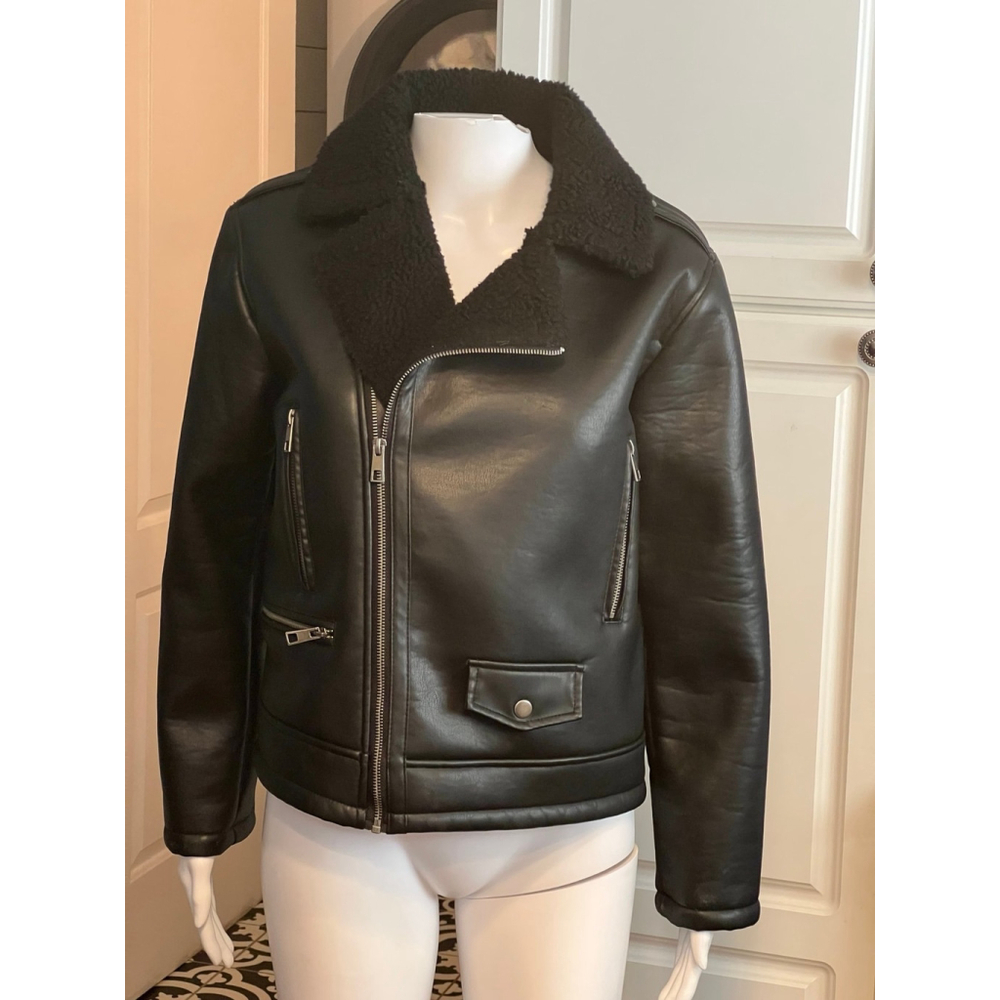 Zara Black Moto Jacket - Picture 1 of 7